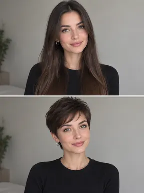 До и после: короткая стрижка на фото