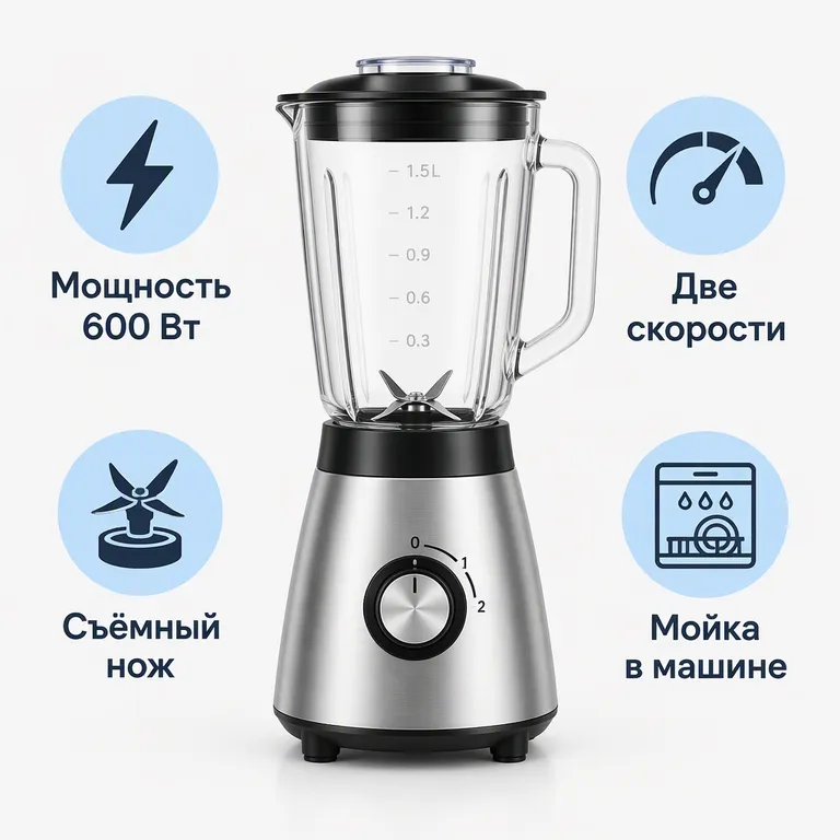 Блендер с иконками функций