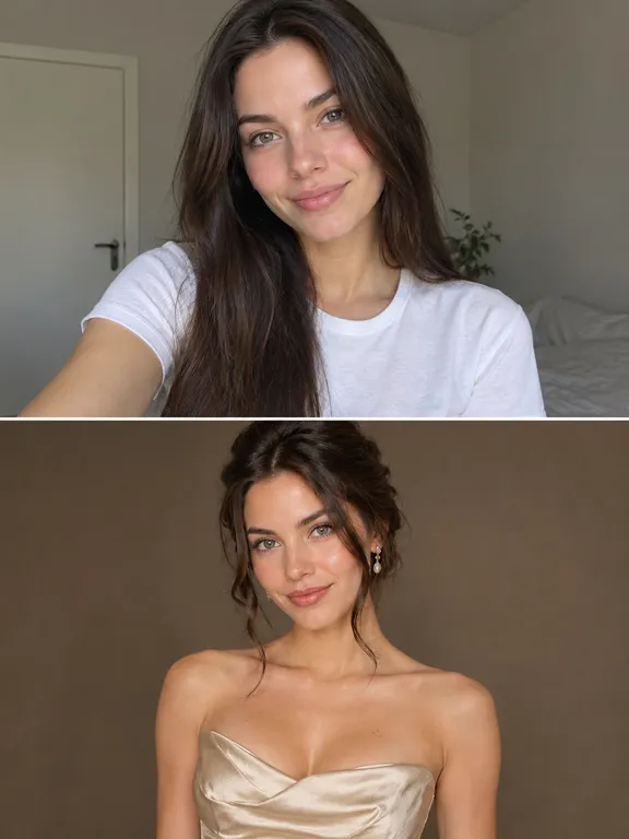 До и после: фотосессия в платье по фото