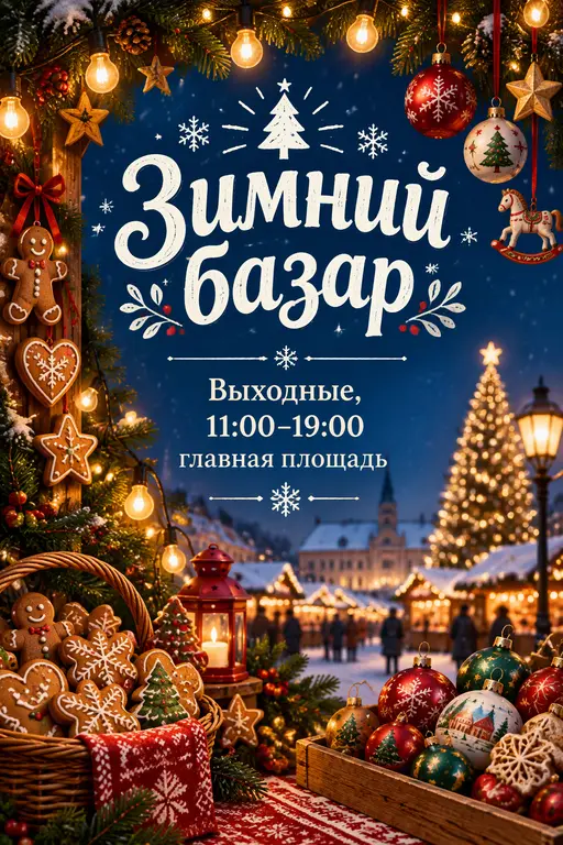 Афиша рождественской ярмарки