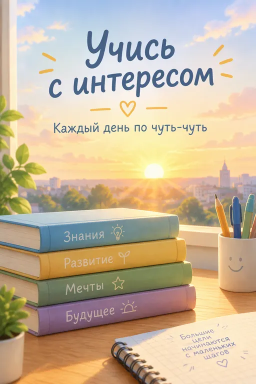 Плакат для школьников с книгами