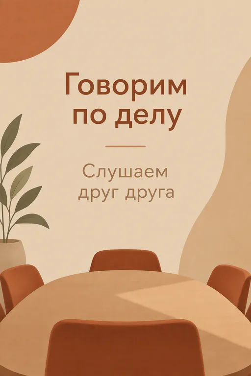 Плакат для переговорной в тёплых тонах
