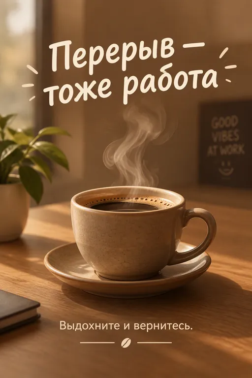 Плакат для офисной кухни с кофе