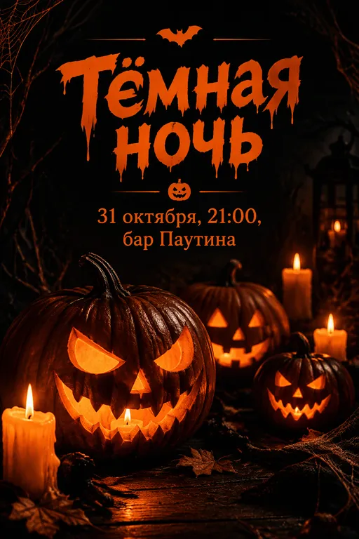 Афиша хэллоуинской вечеринки