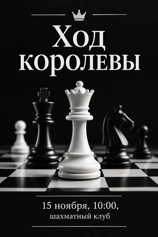 Афиша шахматного турнира