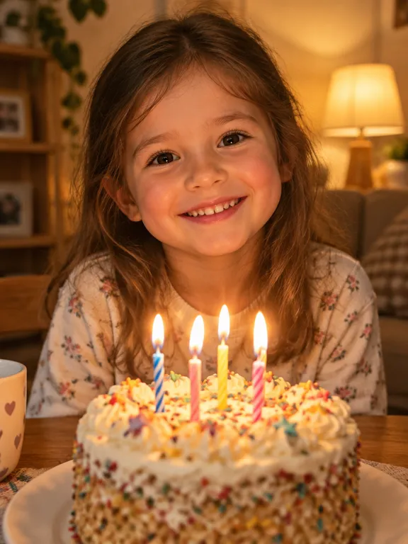 Ребёнок на дне рождения без красных глаз