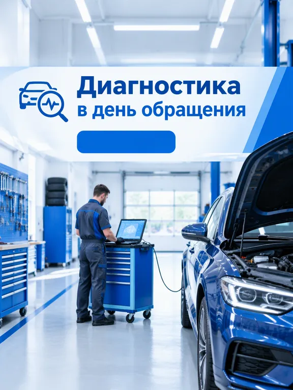 Баннер автосервиса с диагностикой
